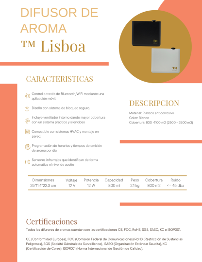 Difusor de Aroma TM Lisboa - Imagen 6